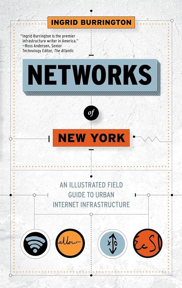 cover of Networks of New York book with a manhole cover on the cover